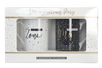 komplet 2 kubków ceramicznych Ślub Cudowna Żona, Wspaniały Mąż  Q 733