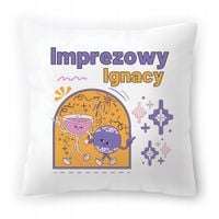 Poduszka Dla Ignacego Na Urodziny Ze Zdjęciem Na Prezent Biała 40X40 Cm