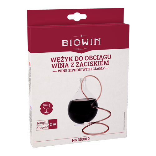 Wężyk do obciągu wina z zaciskiem zdjęcie 2