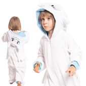 Piżama Dla Dzieci Dziecięca Kigurumi Onesie Smok Szczerbatek Biały 105-115
