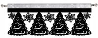 Zazdrostka CHOINKI ŚNIEŻYNKI lambrekin firana ŚWIĘTA Boże nar GLAMUR 60x35