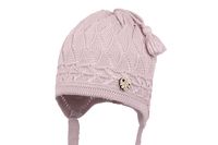 Jamiks FROA bonetka dla dziewczynki bambus brudny róż 40-42