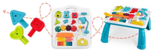 STOLIK EDUKACYJNY INTERAKTYWNY DLA DZIECI 5w1 TABLICA PANEL MUZYCZNY MUZYKA na Arena.pl