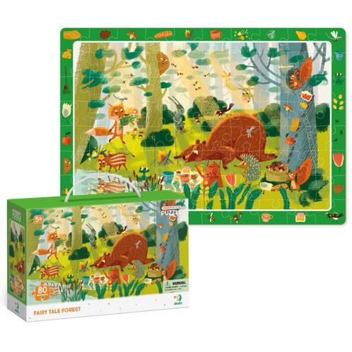 PUZZLE OBSERWACYJNE MAGICZNY LAS 80 ELEMENTÓW KOLOROWA UKŁADANKA DLA DZIECI na Arena.pl