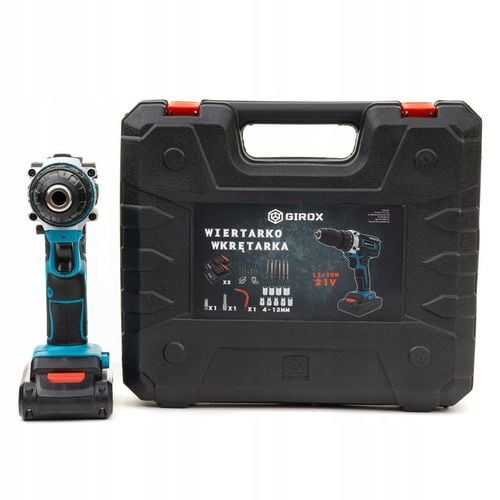 WIERTARKO-WKRĘTARKA AKUMULATOROWA 21V NIEBIESKA 2 AKUMULATORY 2.0Ah na Arena.pl