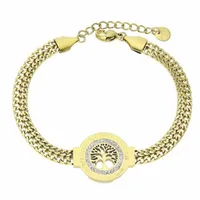 BRANSOLETKA ZŁOTA DRZEWKO SZCZĘŚCIA STAL CHIRURGICZNA