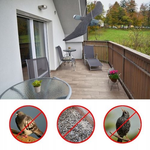 DUŻY ODSTRASZACZ PTAKÓW GOŁEBI SZPAKÓW SOKÓŁ W LOCIE + EFEKT na Arena.pl