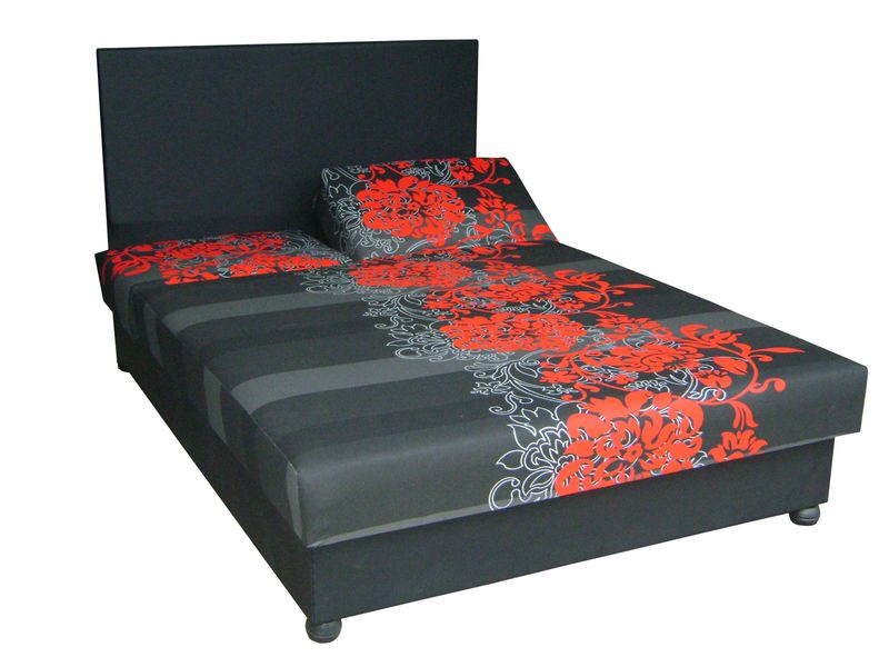 Łóżko do sypialni 140x200 materac + stelaż + pojemnik tapicerowane na Arena.pl
