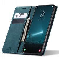 ETUI Z KLAPKĄ DO GALAXY S22 SKÓRZANE PORTFEL POKROWIEC ZAMYKANE + SZKŁO