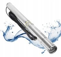 3,5" CALA POMPA WODY GŁEBINOWA MOCNA DO STUDNI ANTYPIASKOWA 1100W KABEL 20