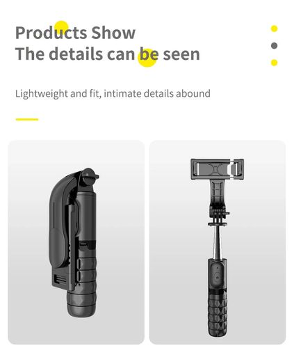 Q11 Bluetooth bezprzewodowy Selfie Stick składany Mini statyw wysuwany Monopod z wypełnieniem światła dla iPhone IOS Xiaomi Android telefon na Arena.pl