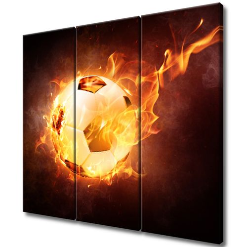 Obraz Płótno 90X80 Piłka W Ogniu na Arena.pl