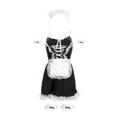 french maid costume - s/m - black