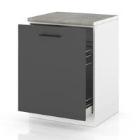 Szafka Kuchenna Stojąca Z Blatem Szafka Cargo 60cm Spremium Szary Mat