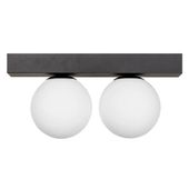 Natynkowa lampa kulista SPHERE 1205 Zumaline sufitowa czarny biały