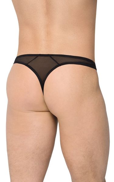 Czarne Sznurowane Stringi dla Mężczyzn - SoftLine 4516 XL zdjęcie 2