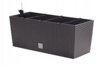 Doniczka samonawadniająca RATO Case DRTC600 | Umbra, Kształt Prostokątny, Wymiary 25x60x24 cm, Kolor Umbra, Prosperplast
