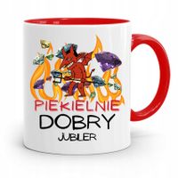 Dla Jubilera Kubek Czerwony Piekielnie Dobry Z Nadrukiem Ze Zdjęciem