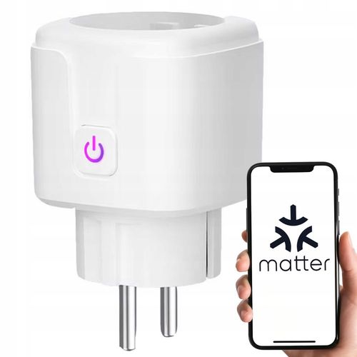 Inteligentne Gniazdko 16A Pomiar Matter WiFi Homekit Google Home Alexa na Arena.pl