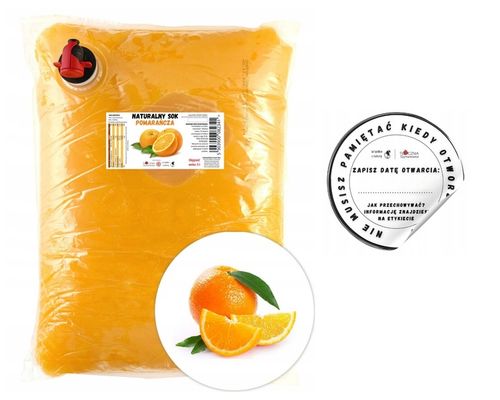 SOK POMARAŃCZOWY Z POMARAŃCZY POMARAŃCZA TŁOCZONY 100% NFC ŚWIEŻY 5L na Arena.pl