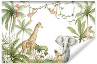 Fototapeta Do Pokoju Dzieci Dzikie ZWIERZĘTA Natura Liście 315cm x 210cm