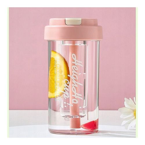 Butelka na wodę z koszyczkiem i słomką 600 ML Simple BD32R na Arena.pl