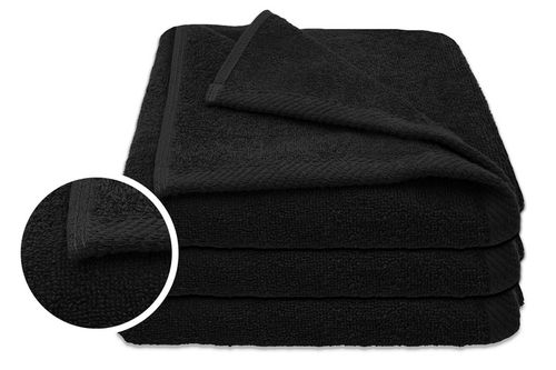 RĘCZNIK KĄPIELOWY bawełniany GRUBY ręcznik HOTELOWY SPA CZARNY 70x140 na Arena.pl