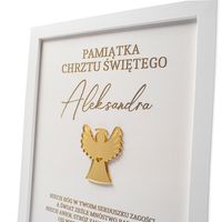 PAMIĄTKA CHRZTU ŚWIĘTEGO PREZENT NA CHRZEST DLA CHŁOPCA DZIEWCZYNKI ANIOŁEK