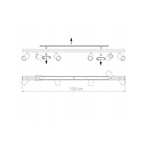 Lampa sufitowa szyna spot oprawa halogenowa 6xGU10 na Arena.pl