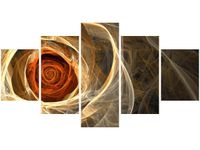 80CM 150CM OBRAZ 5 ELEM RÓŻA KTALNA ŚCIENNY