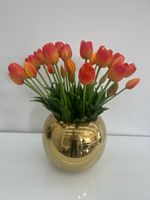 Bukiet rozkwitniętych tulipanów gumowych 7 sztuk Premium kolor HERBACIANY