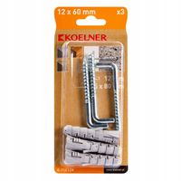 fix kołek rozporowy 12x60mm z hakiem kątowym, [op 3]