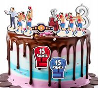 OPŁATEK ZESTAW NA URODZINY POSTACIE BOKS MMA WALKA + IMIĘ