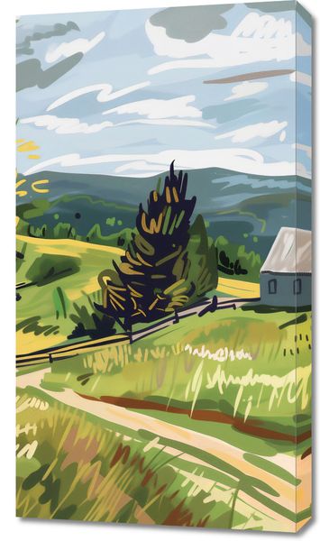 Obraz 50x90cm Bujna Wieś zdjęcie 1