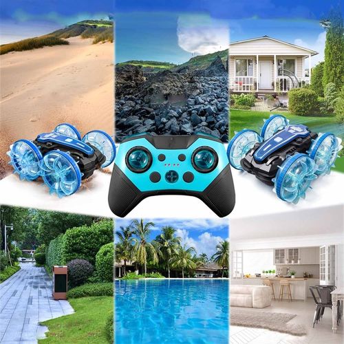 SAMOCHÓD ZDALNIE STEROWANY RC GESTAMI AMFIBIA 2 PILOTY 4x4 360° PŁYWAJĄCY na Arena.pl