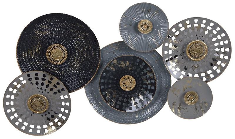 Dekoracja ścienna metalowa w koła zdjęcie 1