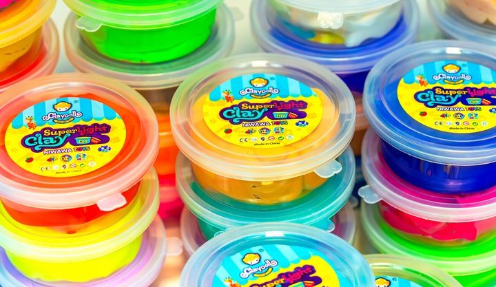 ZESTAW Magiczna PLASTELINA MASA PLASTYCZNA PIANKOLINA 24szt +WALIZKA +Akces zdjęcie 2