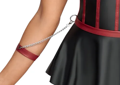 cottelli bondage gorset longline bez biustu z mankietami i stringami xl na Arena.pl