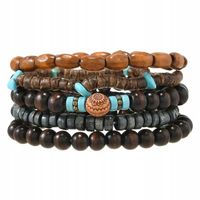 Bransoleta surfer rock cool boho bransoletka wiking prezent zestaw 5 szt.