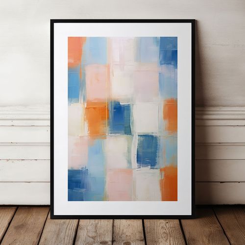 Plakat abstrakcja kolorowe plakaty 40x50 cm w czarnej ramie na Arena.pl