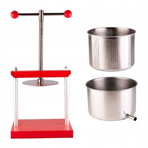 WYCISKARKA PRASA RĘCZNA DO WYCISKANIA OWOCÓW WINA SOKÓW 3L STAL na Arena.pl