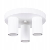 Lampa sufitowa nowoczesna biała okrągła 25 cm 3 spoty do salonu Sollux