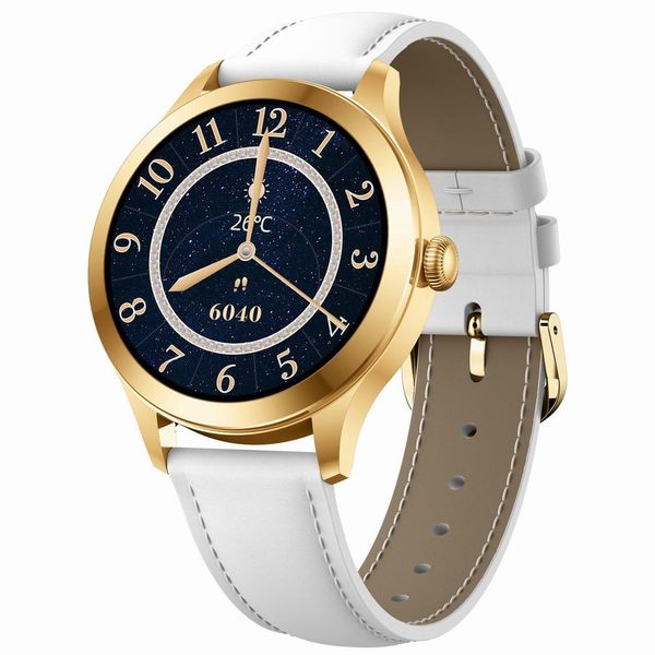 smartwatch gravity biało złoty 2 paski gt25-2 pro zdjęcie 2