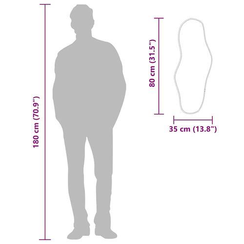 Lustro ścienne, czarne, 80x35 cm na Arena.pl