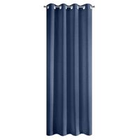 ZASŁONA GŁADKA NA PRZELOTKACH 140X250 CM GRANATOWA