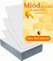 Ulotki A5 reklamowe firmowe 100 szt projekt w cenie MIÓD Z PASIEKI