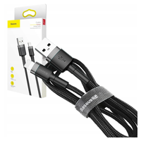 Kabel Lightning USB Baseus Cafule 1,5A 2m (szaro-czarny)