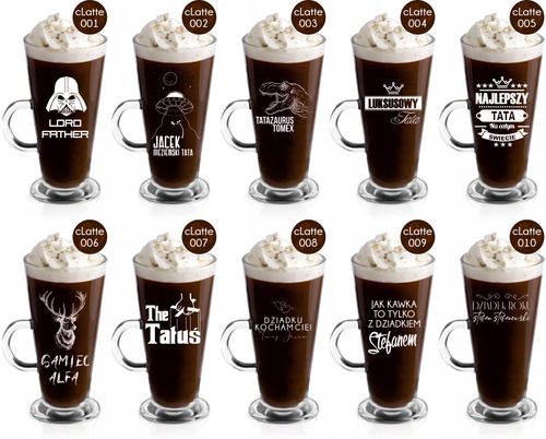 Szklanka latte z grawerem PREZENT dla faceta męża na Arena.pl