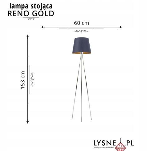 Lampa podłogowa stojąca RENO GOLD na Arena.pl