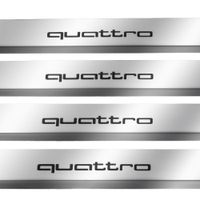 Listwa progowa AUDI Q7 4M QUATTRO Stal nierdzewna 304 połysk z czarnymi lit